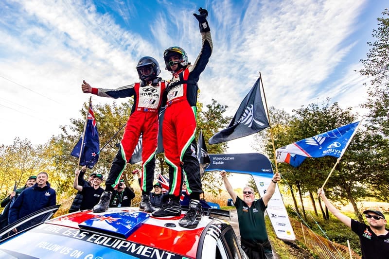 Rajd Śląska 2024,Rajdowe Mistrzostwa Europy,FIA ERC,Andrea Mabellini,Virginia Lenzi,Hayden Paddon,Jon Armstrong,Miko Marczyk,Mathieu Franceschi,Yoann Bonato,Škoda Fabia RS,Hyundai i20 N Rally2,Ford Fiesta Mk II,klasyfikacja ERC,mistrz Europy ERC,FIA Junior ERC,Grzegorz Grzyb,wyniki rajdu,rajdy samochodowe,motorsport