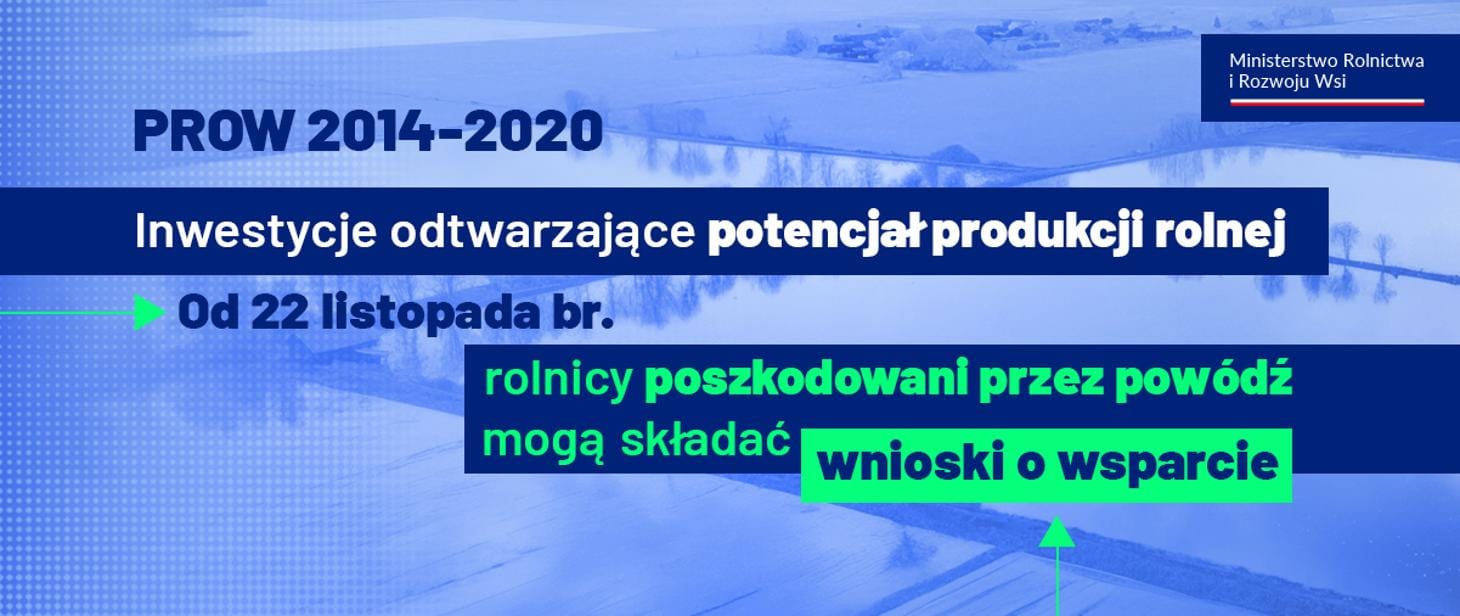 PROW 2014-2020,wsparcie dla rolników,powódź 2024,ARiMR,inwestycje w rolnictwie,pomoc po powodzi