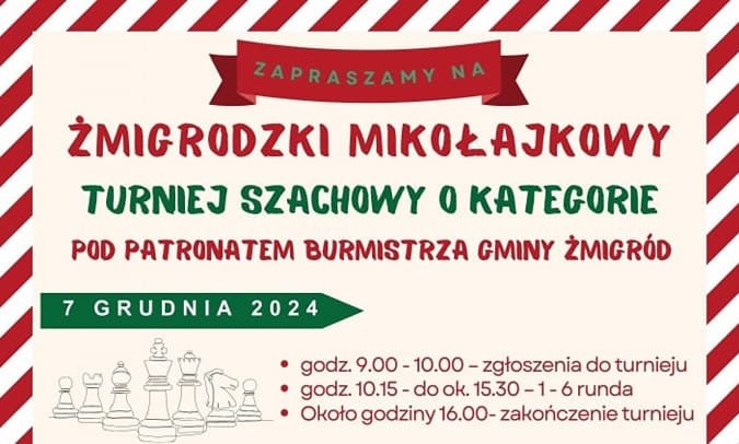 Żmigród,Mikołajkowy Turniej Szachowy,szachy,rywalizacja,kategorie szachowe,Zespół Placówek Kultury