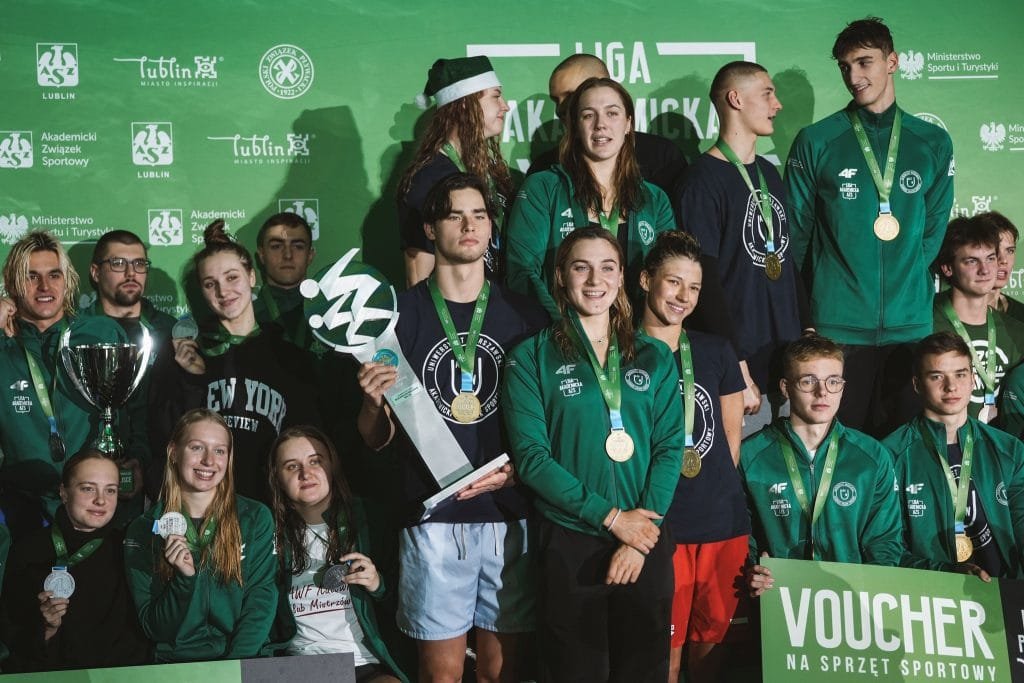 Pływanie,Liga Akademicka AZS,AZS Uniwersytet Warszawski,AZS AWF Katowice,AZS AWF Warszawa,Lublin,sport akademicki,mistrzostwa świata,pływacy