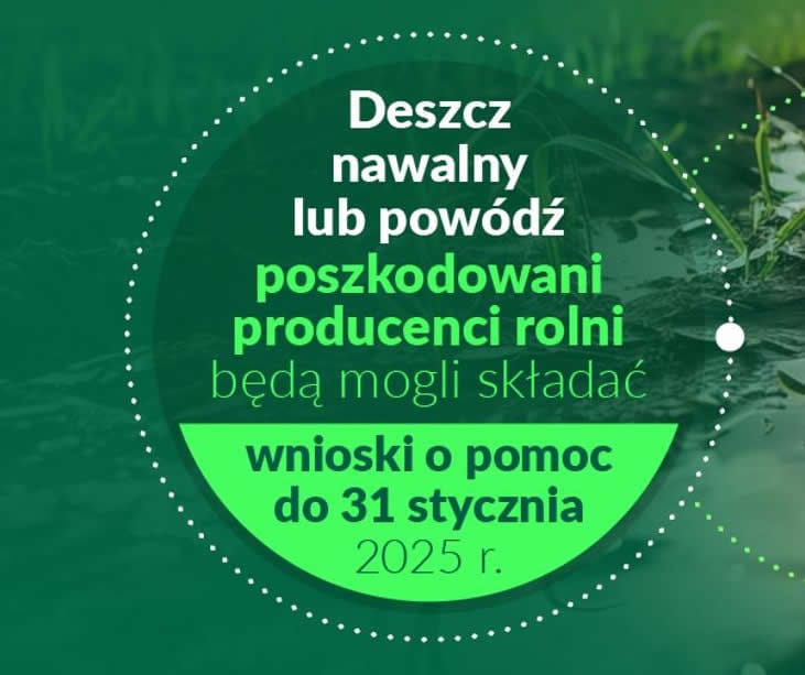 pomoc dla rolników,deszcz nawalny,powódź,ARiMR,wsparcie finansowe,klęski żywiołowe