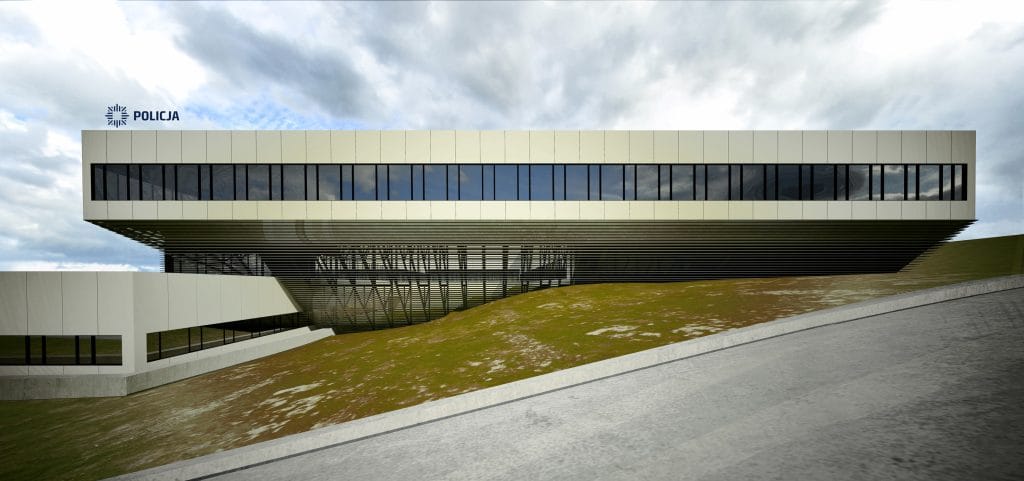 coza architektura budynek policji w trzebnicy bok
