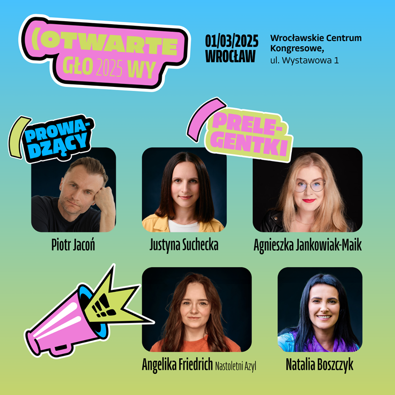 otwarte głowy plakat