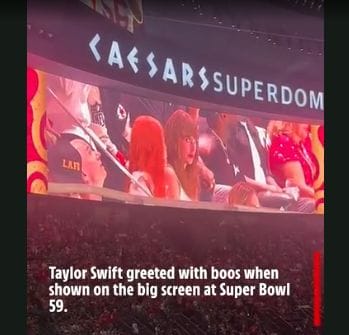taylor swift wygwizdana na super bowl