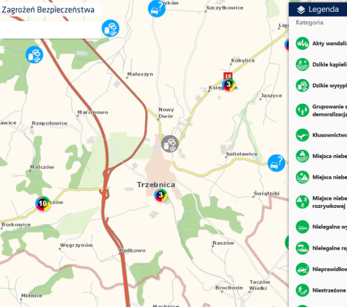 Krajowa Mapa Zagrożeń Bezpieczeństwa – jak działa i co zgłaszali mieszkańcy powiatu trzebnickiego?