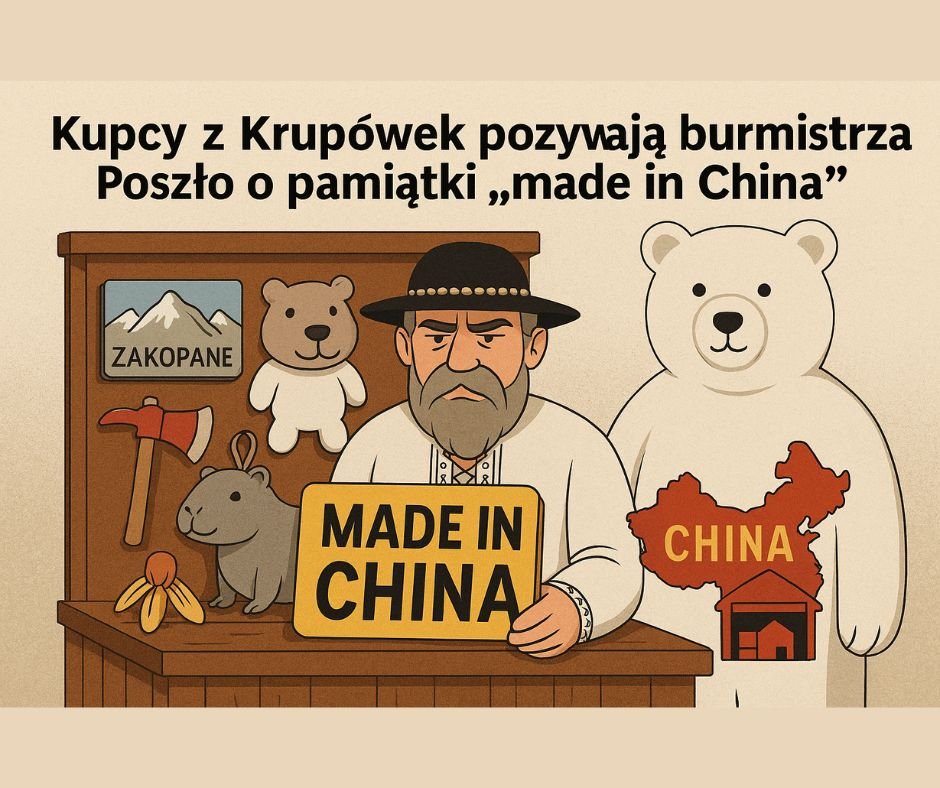 biały miś zamieszanie na krupowkach