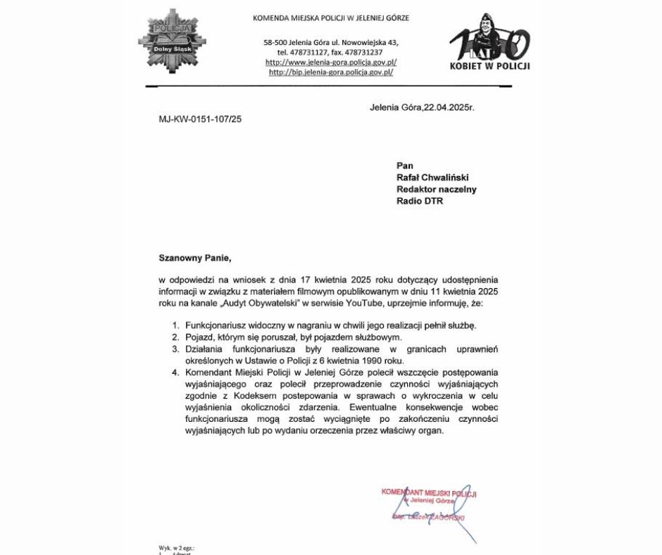 interwencja medialna w karpaczu pismo