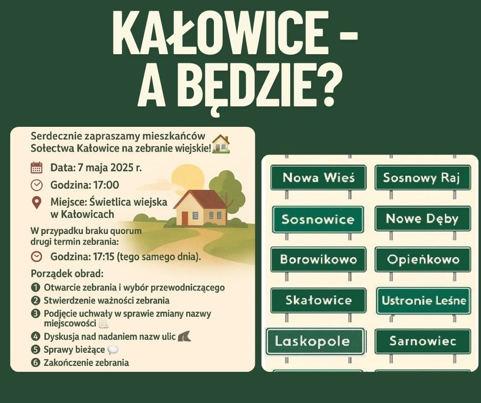 kalowice zmieniaja swoja nazwĘ