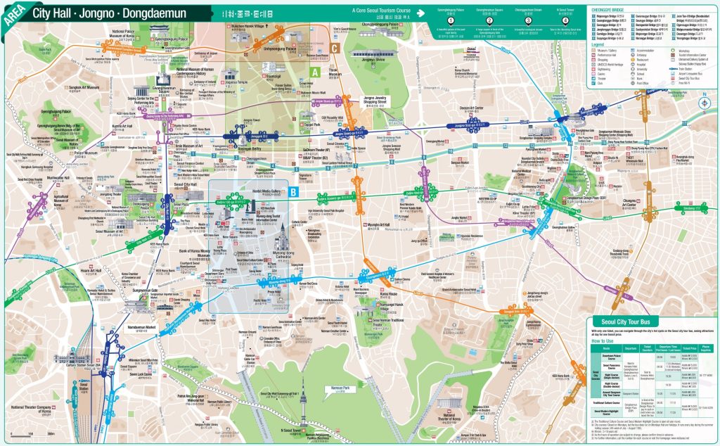 seoul downtown map