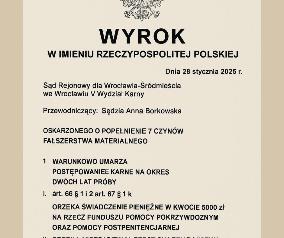 Wyrok na sekretarzu gminy długoleka