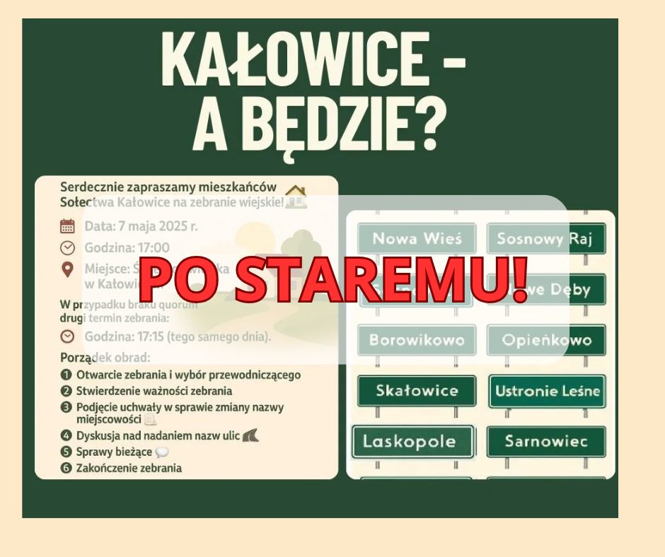 Kalowice i tak zostanie