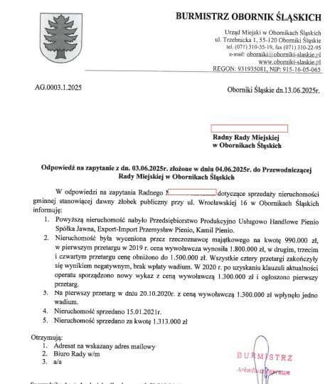 Marek Mańczak Radny Obornik Śląskich