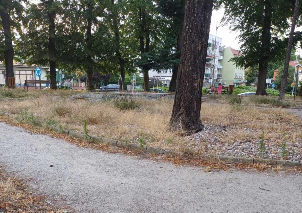 Fontana skwer miejski oborniki slaskie