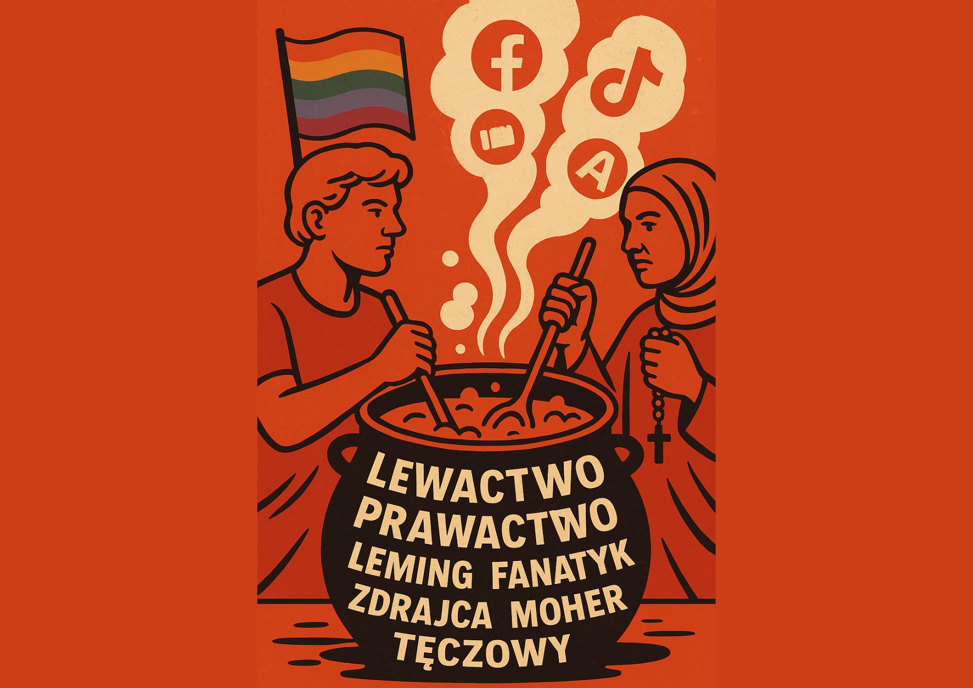 Lewactwo prawactwo kociol etykiet