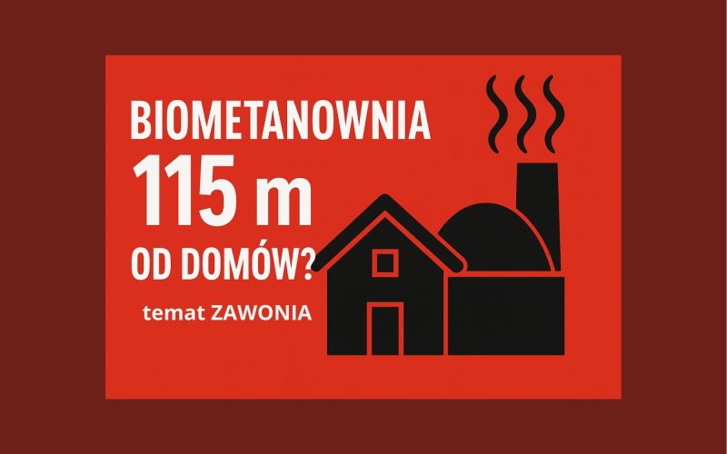 Biometanownia 115 metrów od domów