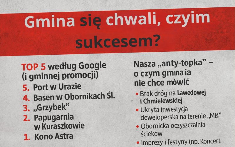 Gmina sie chwali nie swoim