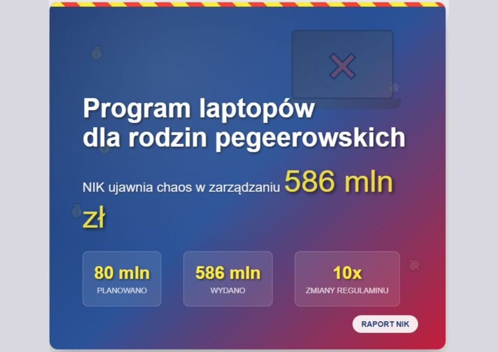 Laptopy dla rodzin z bylych pgrow