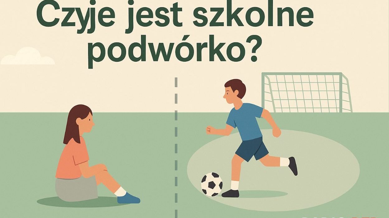 nierownosci na podworku szkolnym