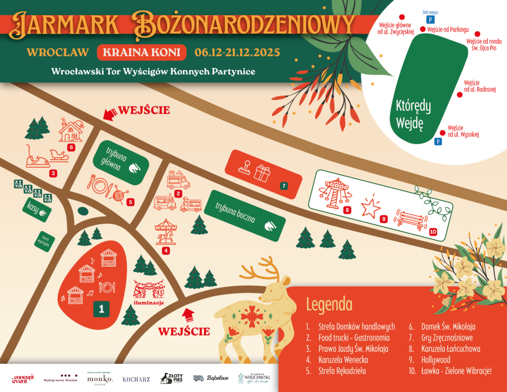 mapa jarmark bożonarodzeniowy