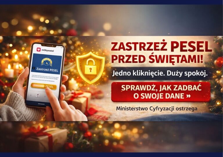 Zastrzeż PESEL przed świętami. Jedno kliknięcie, duży spokój