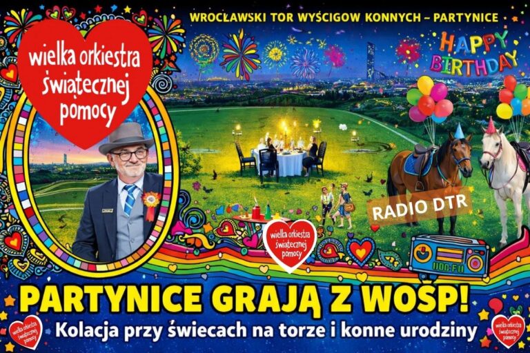Partynice grają z WOŚP. Kolacja na torze i konne urodziny
