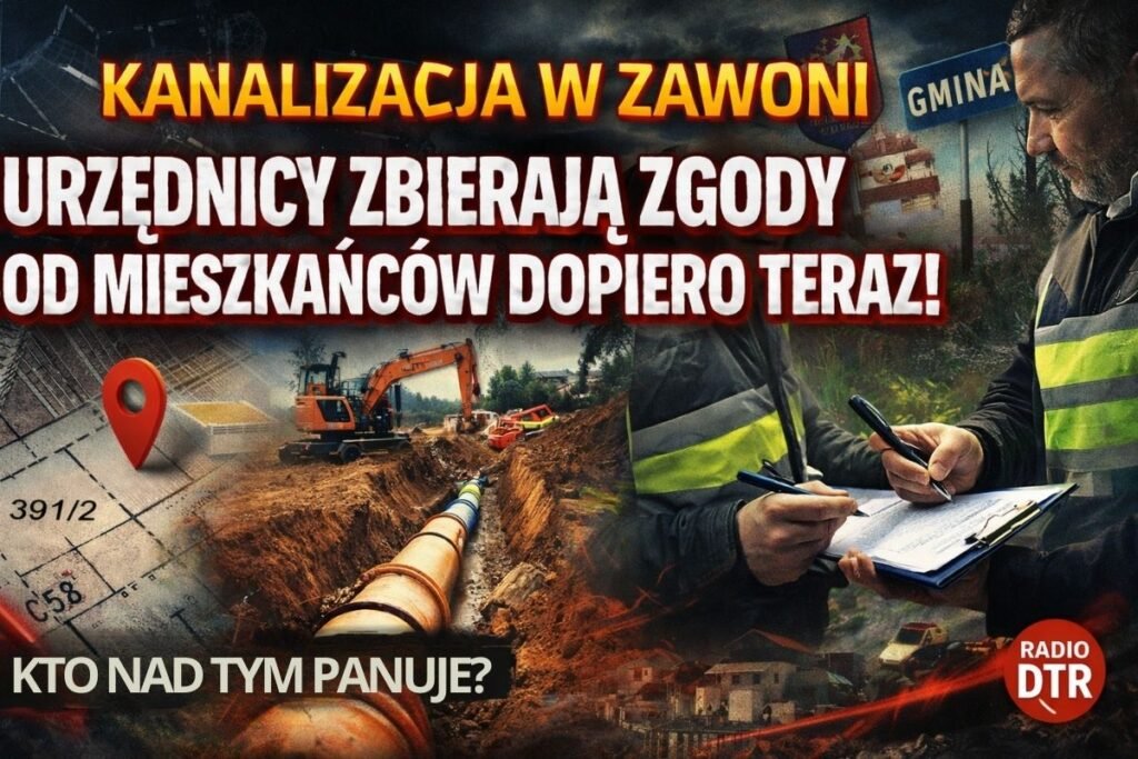 Kanalizacja w Zawoni: dokumenty złożone, zgody zbierane dopiero teraz?