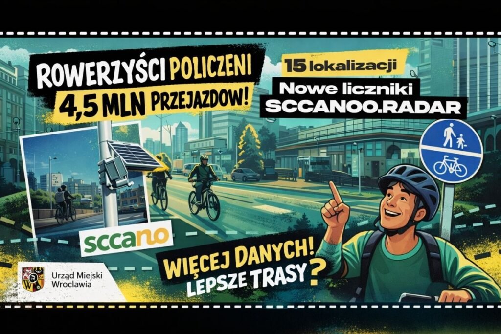 4 miliony przejazdow rowerzystow we wroclawiu