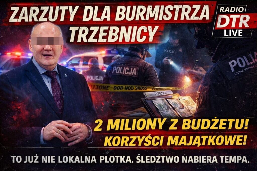korzysci majatkowe oskarzony burmistrz trzebnicy