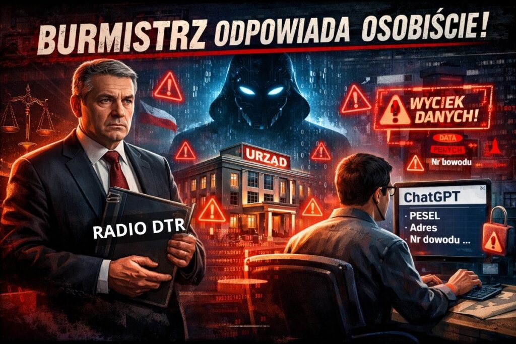 burmistrz odpowiada za wyciek danych