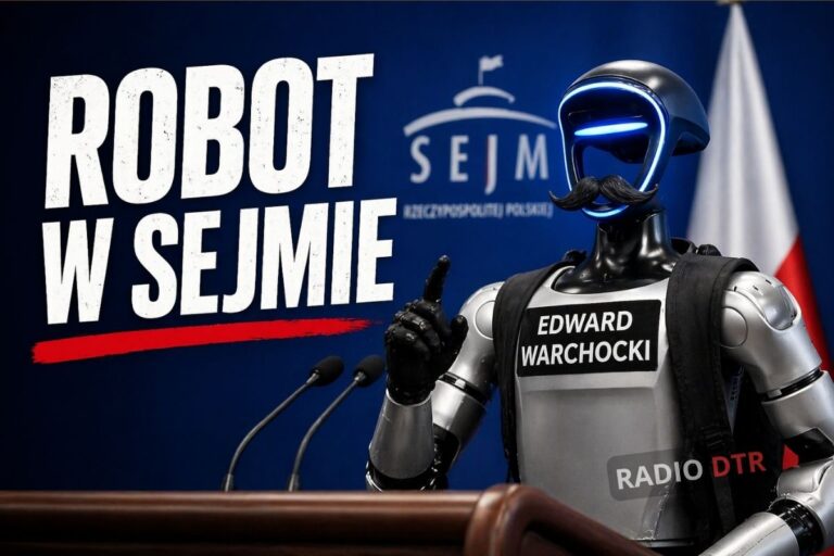 Edward Warchocki w Sejmie. Robot z wąsami robi polityczny show