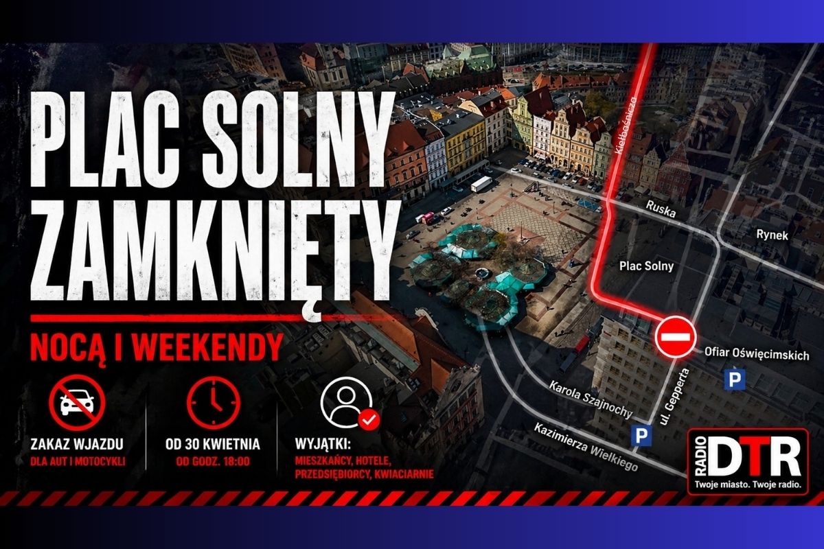 plac solny we wroclawiu zamkniety dla ruchu
