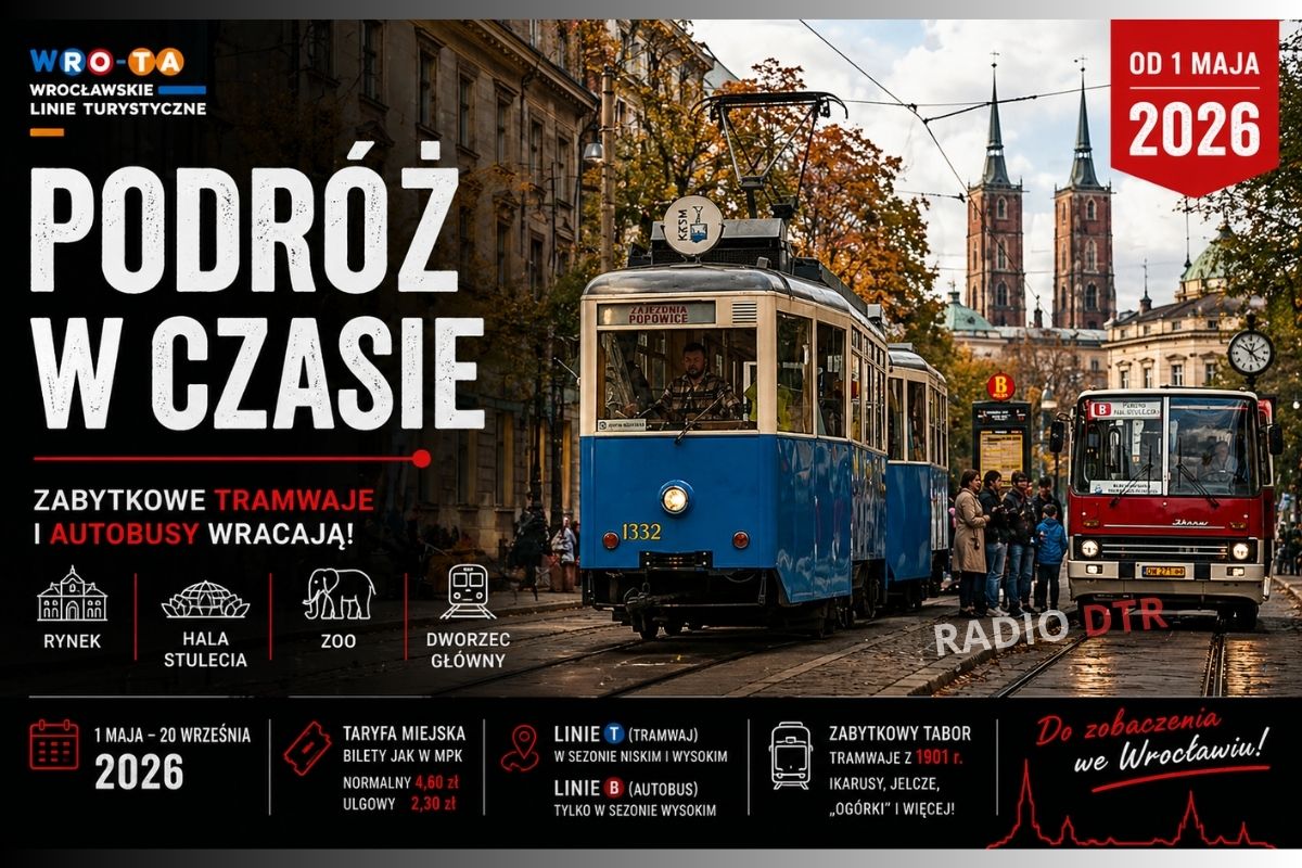 zabytkowe tramwaje i autobusy na majowce