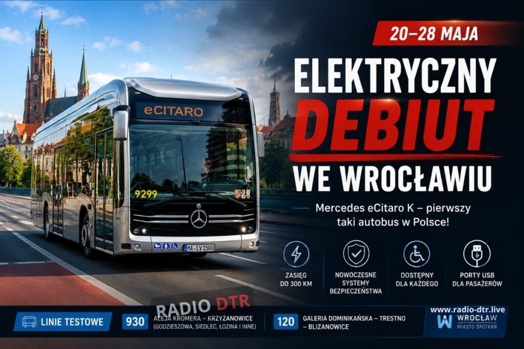 Mercedes eCitaro K rusza na testy we Wrocławiu. To pierwszy taki autobus w Polsce