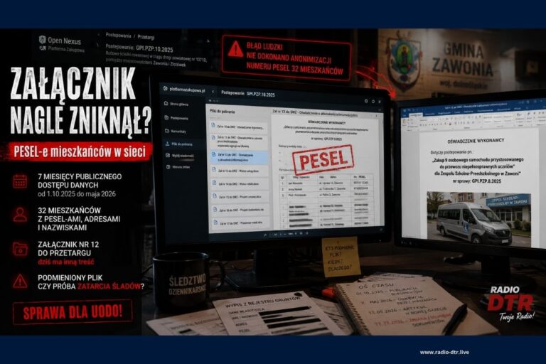 gmina zawonia i wyciek danych osobowych oraz manipulacje dokumentami