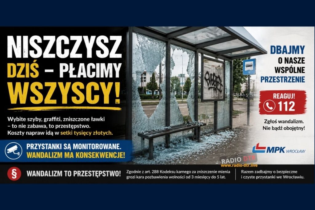 Nowe pokolenie wandali? Wrocław liczy straty po dewastacjach przystanków