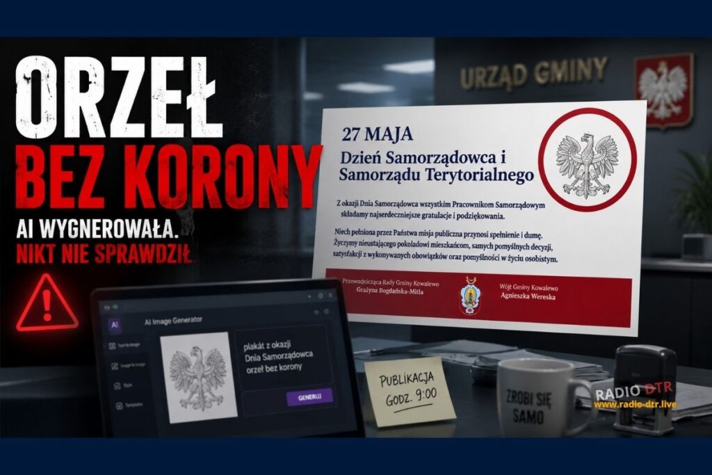 Urzędowy orzeł zgubił koronę. AI też nie zauważyła?
