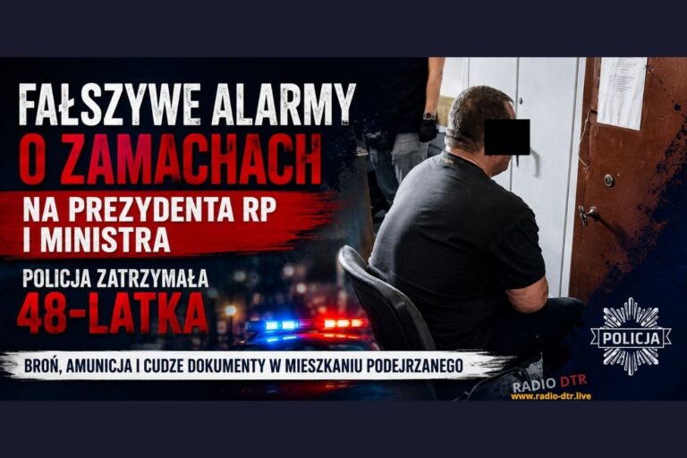 Fałszywe alarmy o zamachach na Prezydenta. 48-latek zatrzymany przez policję
