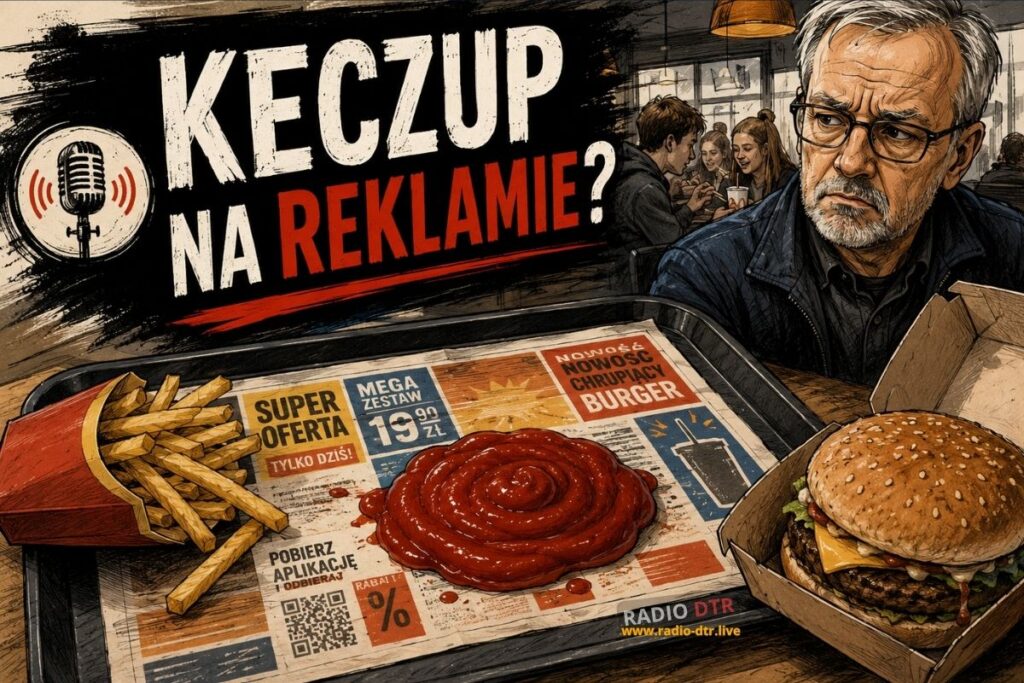 Pauperyzacja elegancji. Keczup wyciśnięty na papier z reklamy