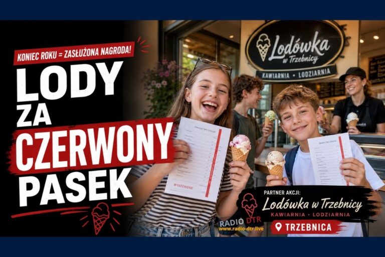 lody za czerwony pasek w lodowce trzebnica