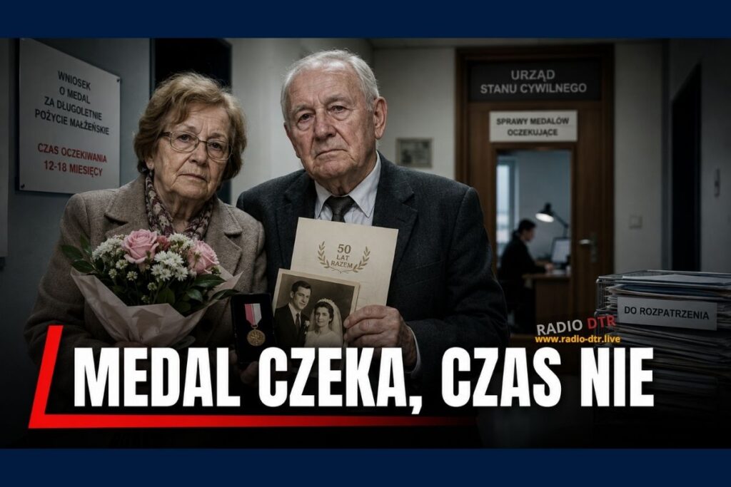 Rodzina na sztandarach, seniorzy w kolejce