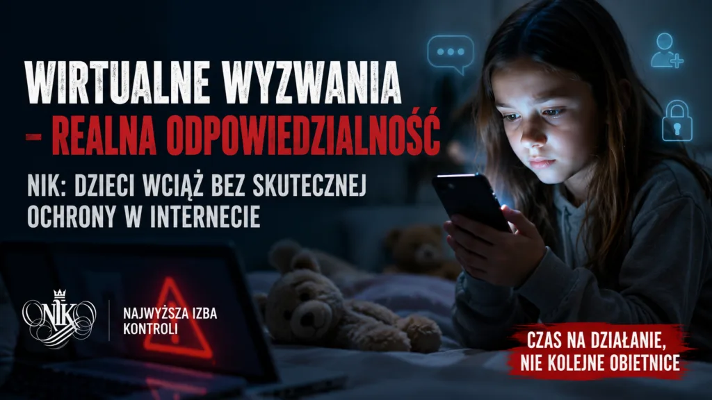 Państwo nie nadąża za ekranem. NIK: dzieci wciąż bez skutecznej ochrony w internecie