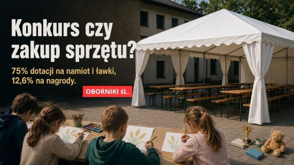 Konkurs „Mój kłos”, ale trzy czwarte dotacji na namiot i ławki. Gdzie jest ośrodek kultury?