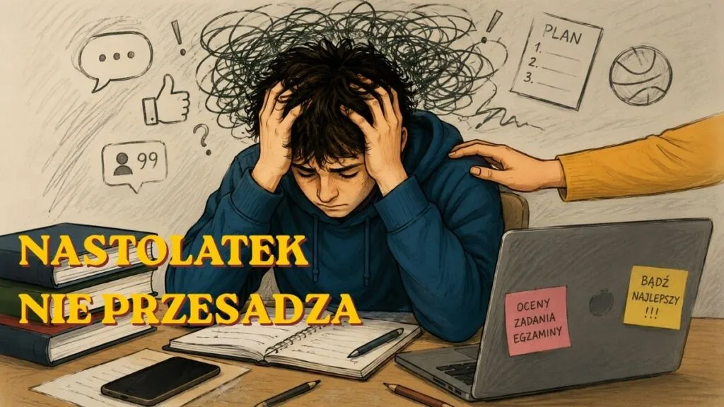 Nastolatek nie przesadza. Stres jest realny, ale popularne poradniki upraszczają naukę