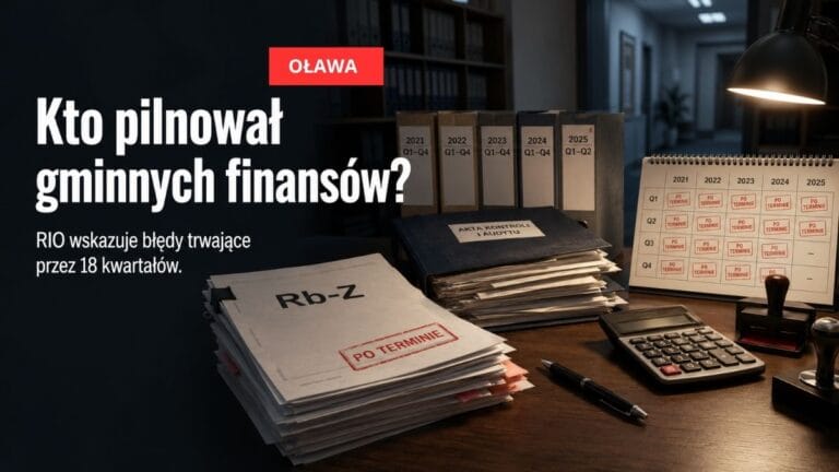 Przez 18 kwartałów niepełne sprawozdania. RIO wskazuje słabości finansowej kontroli Gminy Oława