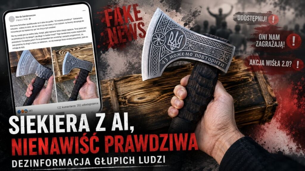 Siekiera z AI, nienawiść prawdziwa. Dezinformacja głupich ludzi