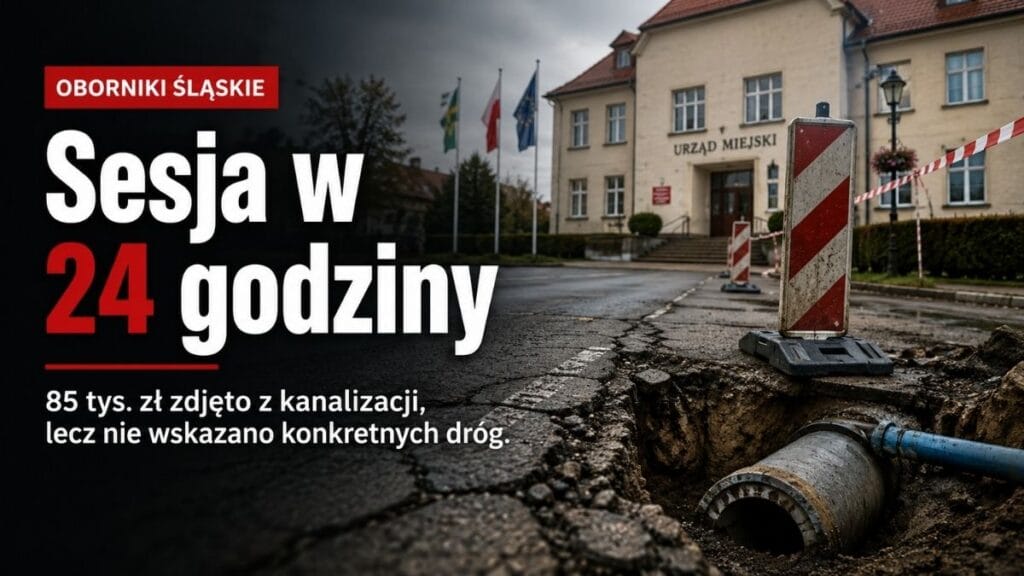Nadzwyczajna sesja w 24 godziny. 85 tys. zł zdjęto z kanalizacji, ale konkretnych dróg nie wskazano