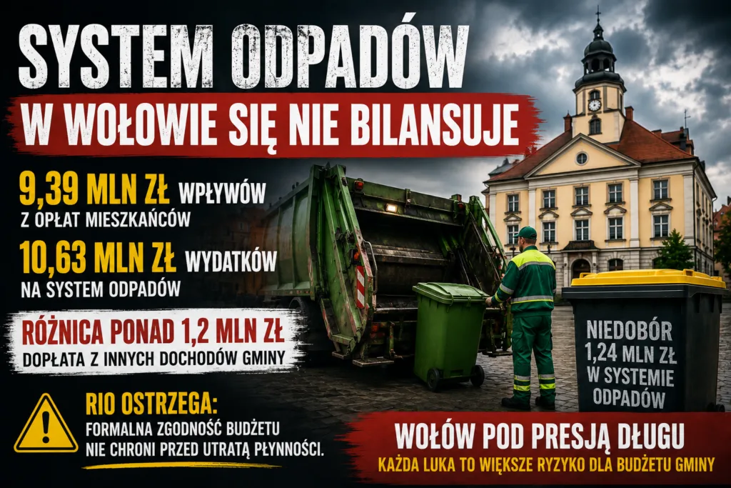 System odpadów w Wołowie się nie bilansuje. Gmina dołożyła ponad 1,2 mln zł