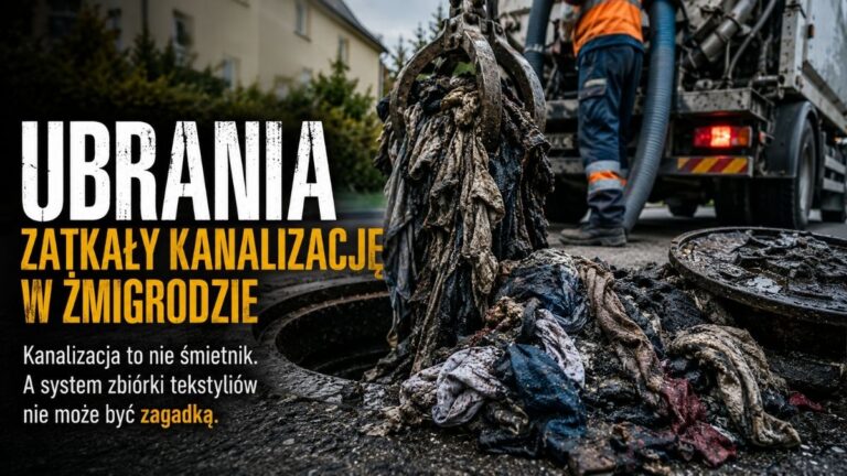 Ubrania zatkały kanalizację w Żmigrodzie. Bezmyślność mieszkańców czy także chaos w systemie tekstyliów?