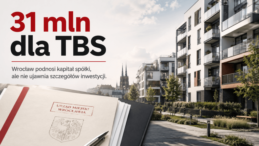 Ponad 31 mln zł dla TBS Wrocław. Prezydent podpisał dwa niemal identyczne zarządzenia