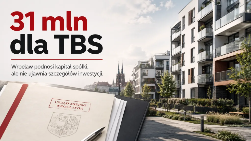 Ponad 31 mln zł dla TBS Wrocław. Prezydent podpisał dwa niemal identyczne zarządzenia